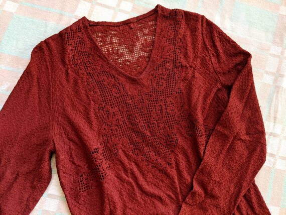 1930's Knit Dress M Medium S Small Tall Vintage An