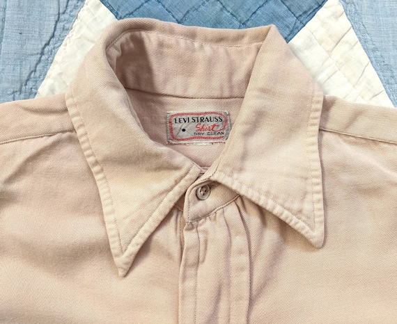 1940's Levi's Rayon Gabardine Shirt S Small Vintag