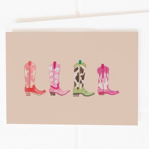 Greeting Card Set - Cowgirl Boots main image 1
