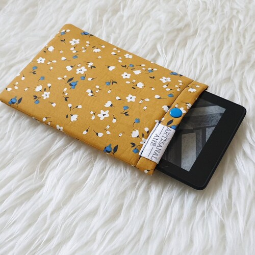 Blue and White Flowers Sleeve Kindle Sleeve Kindle Pouch Etsy UK