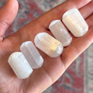 Selenite Tumbled Stone | Crystal for Cleansing, Clarity & Spiritual Connection | Charging, Clearing and Healing Stone
