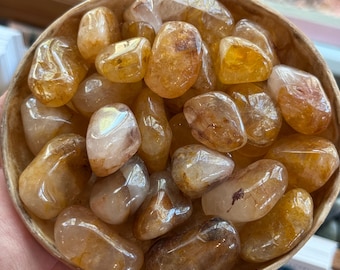 Golden Healer Quartz Tumble Stone | Master Healing Crystal for Vitality, Harmony & Spiritual Growth