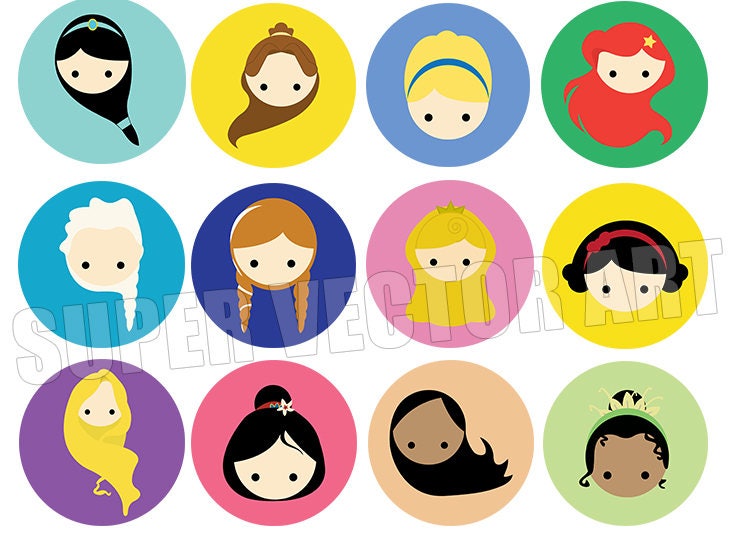 Download Disney Princess Bundle SVG dxf png Cinderella Frozen Belle ...