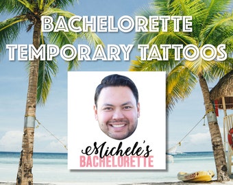 Custom Bachelorette Tattoos, Temporary Tattoos, Party Tattoos, Photo Temporary Tattoos, Custom Temporary Tattoos, Face Tattoos, Party Tattoo