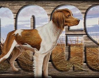 Brittany Spaniel Miniature Shelf Sign