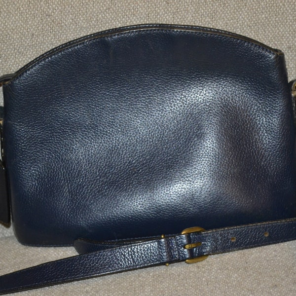 Vintage Coach blue leather bag