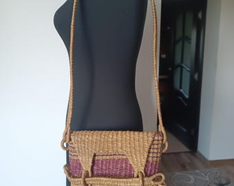 Vintage wicker shoulder bag