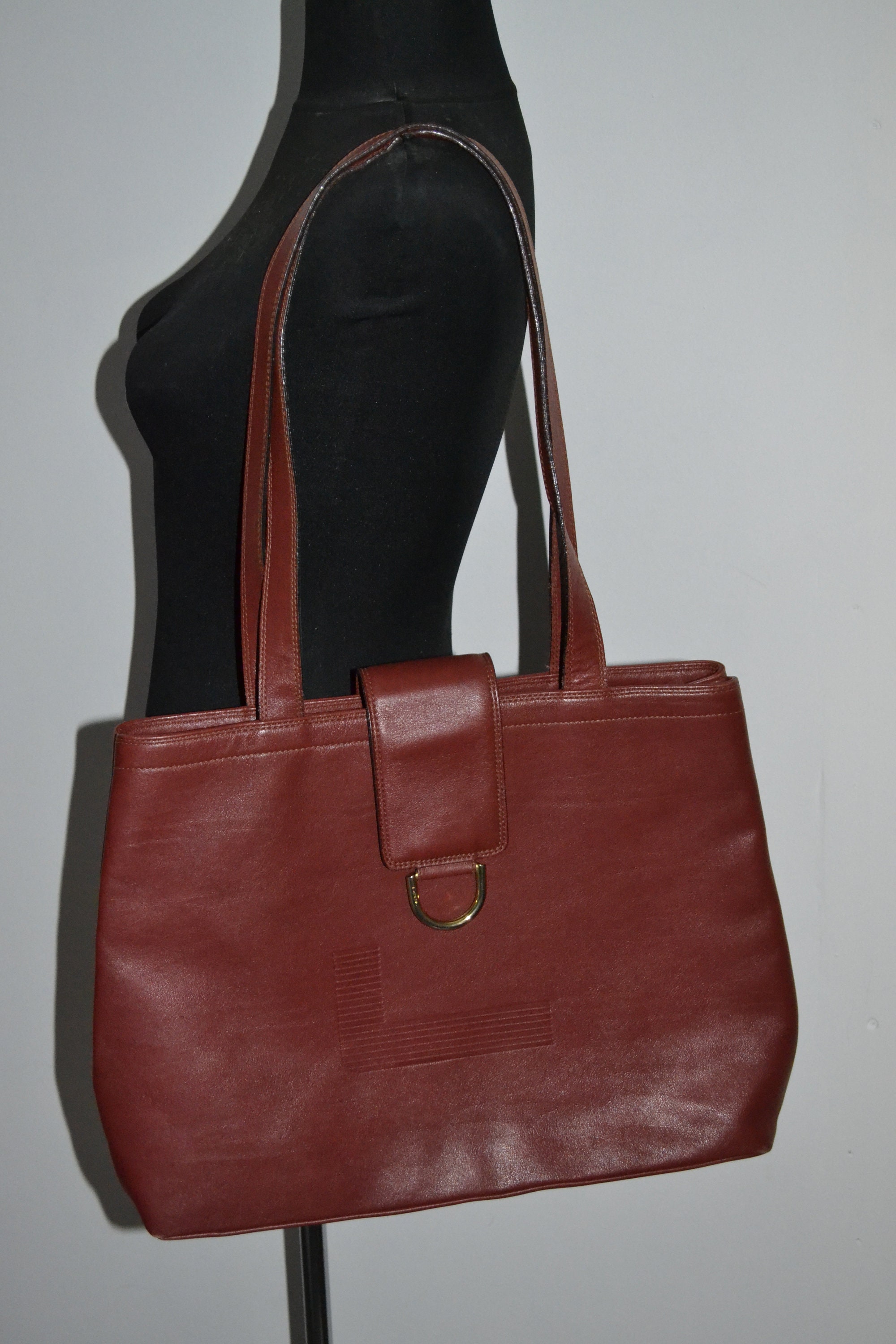 Vintage Didier Lamarthe Caviar Leather Top Zip Satchel from France - Ruby  Lane