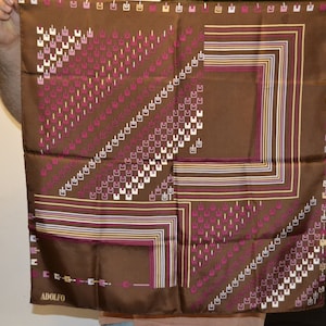 Vintage Adoldo zijden sjaal