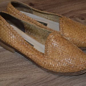 Vintage Bally  brown leather loafers