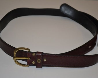 Cintura vintage Aigner in pelle bordeaux