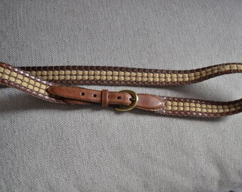 Vintage brown boho/indie leather belt