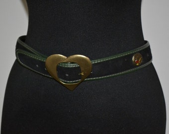 Cintura bavarese vintage, cintura con fibbia a cuore