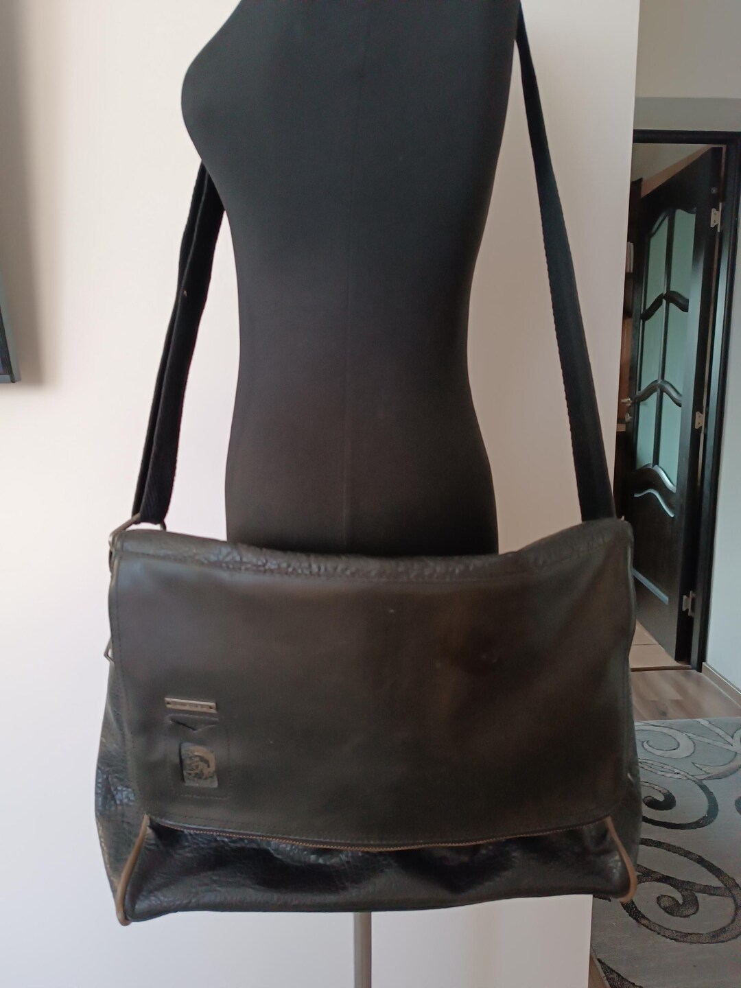 DIESEL 2000's camo messenger bag