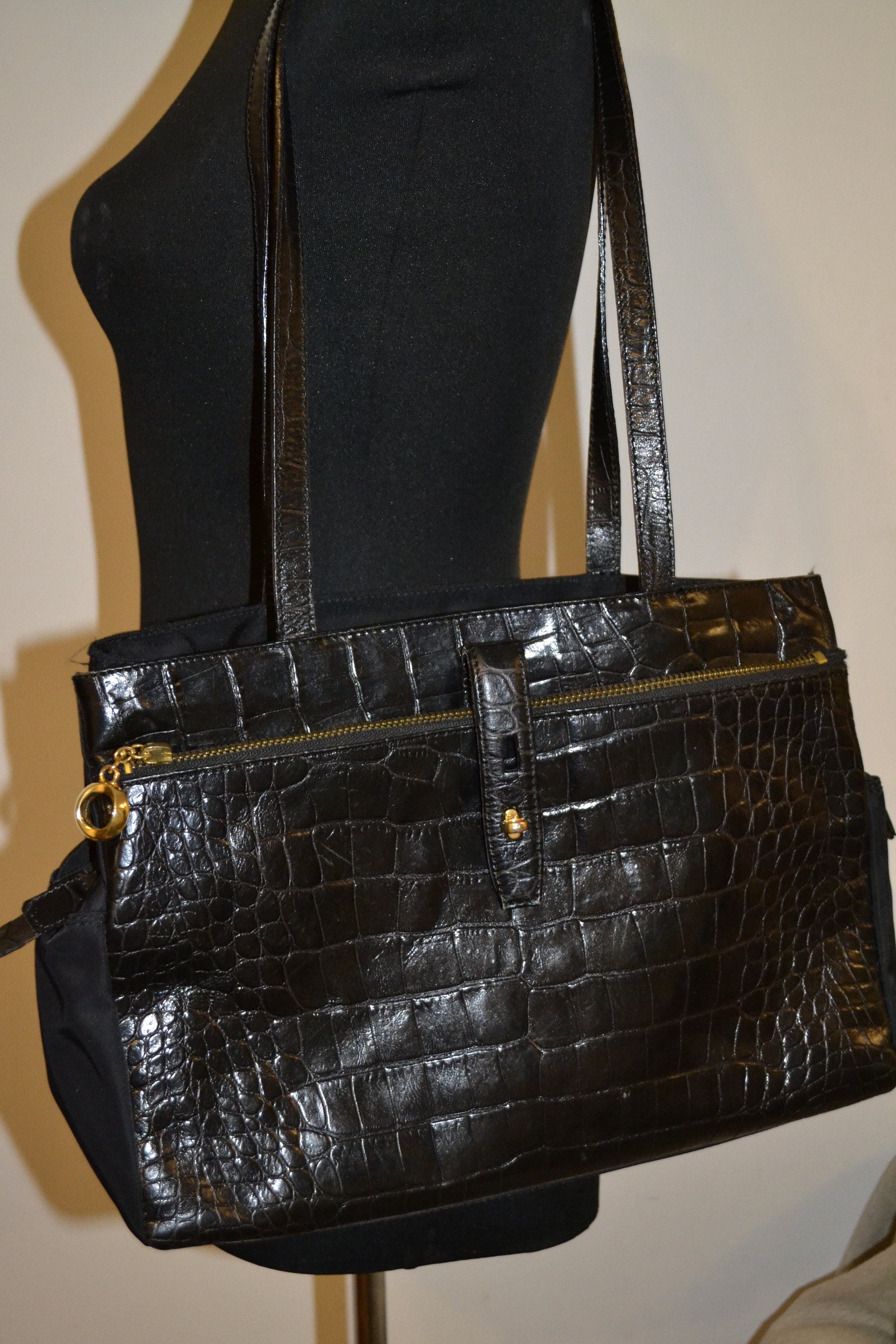 Sac cuir top italien vintage