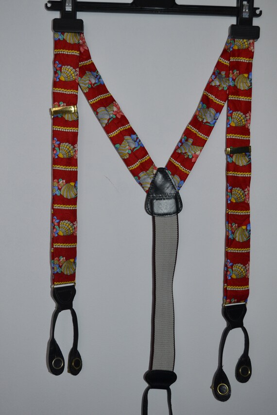 Vintage Leonard Paris silk suspenders