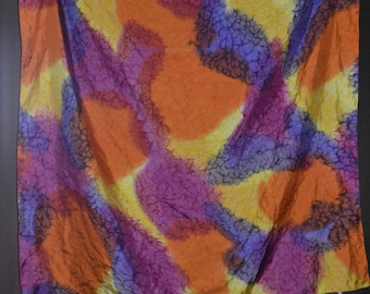 Vintage colorful silk scarf