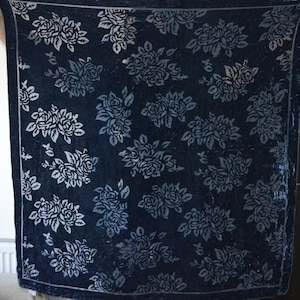 Vintage velvet silk scarf