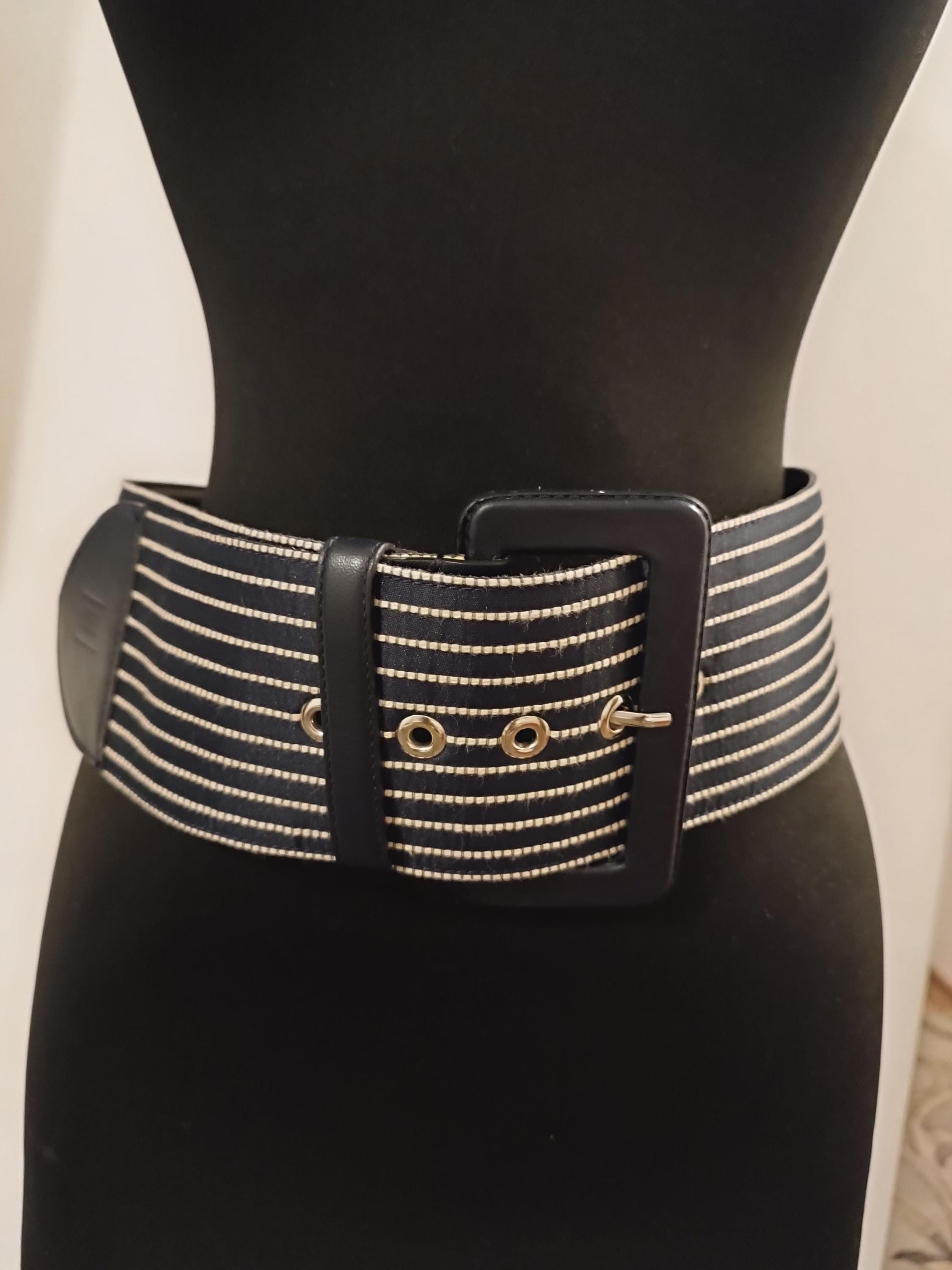 Emporio Armani Black Patent Leather Wide Belt Saddle Belt Size 42 ARMANI Belts for Women for sale | eBay main image 3