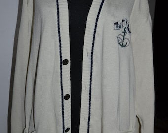 Vintage Paul & Shark white cardigan