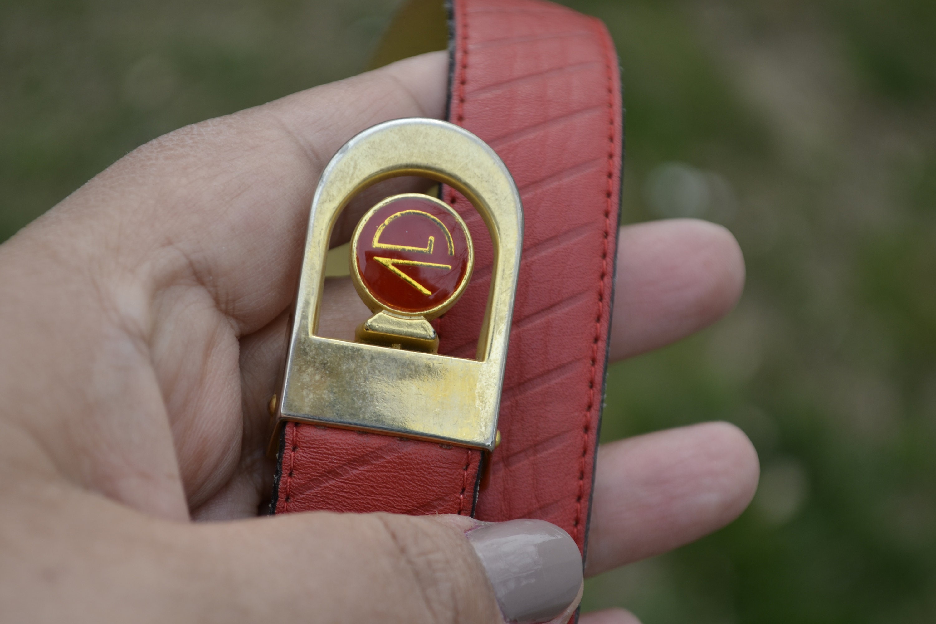 Vintage Guido Vietri Red Leather Belt - Etsy