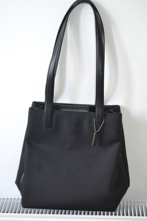 Vintage Coach tote bag black leather