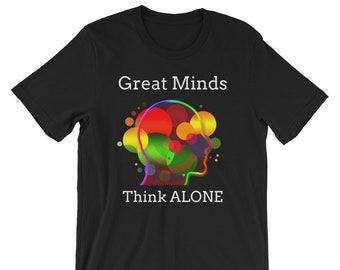 Thinker's Tee, For Thinker, Funny Nerd Tshirt, Gift For Genius, Geek Tshirt, Intellectual Gift, Nerd T Shirt, Great Minds, Gifts Under 50