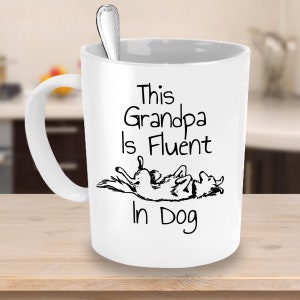 Hond opa mok, hond grootouder&#39;s gift, grappige hond opa cadeau, huisdier grootouder cadeau, opa cadeau, vloeiend in hond mok, cadeau onder de 50