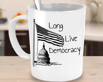 Mug For American Pride, American Pride Mug, Democracy Gift, Vote Democracy, American Patriot Mug, USA Pride Mug, Gift For Patriot