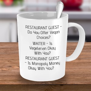 Funny Vegan Mug, Vegan Gift Mug, Vegan Friendly Gift, Cruelty-Free Living, Veganism Mug, Vegan Joke, Vegan Gift Idea, Plant Based Eating