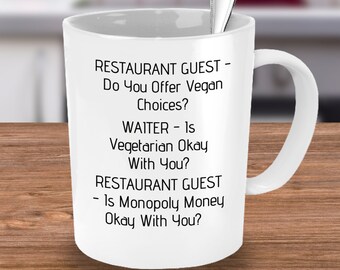 Funny Vegan Mug, Vegan Gift Mug, Vegan Friendly Gift, Cruelty-Free Living, Veganism Mug, Vegan Joke, Vegan Gift Idea, Plant Based Eating