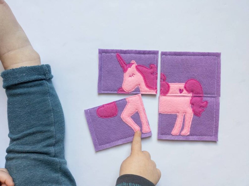 Valentine's Day Puzzles Felt Puzzle Kids Educational Unicorn