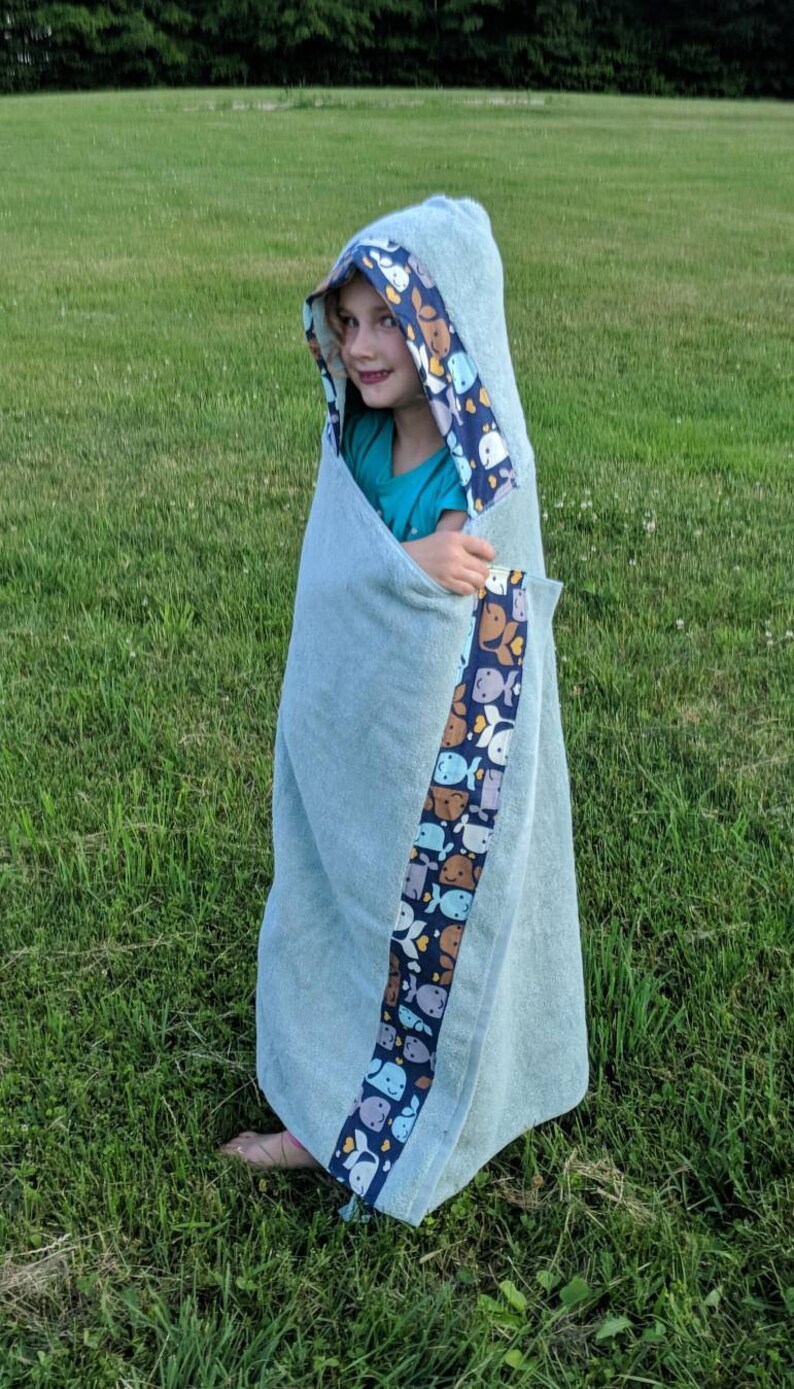 Whale Towel Gender Neutral Baby Shower Gift Hooded Bath Towel