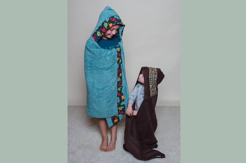Dinosaur Hooded Towel, Personalized Hooded Towel Kids, Hooded Bath Towels image 8