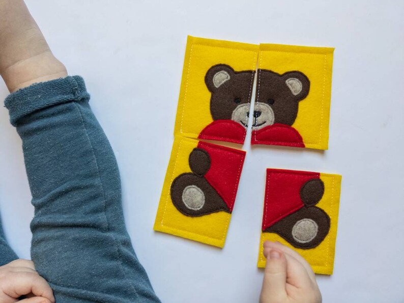 Valentine's Day Puzzles Felt Puzzle Kids Educational Bear