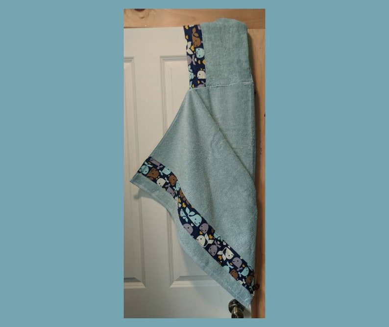 Whale Towel Gender Neutral Baby Shower Gift Hooded Bath Towel