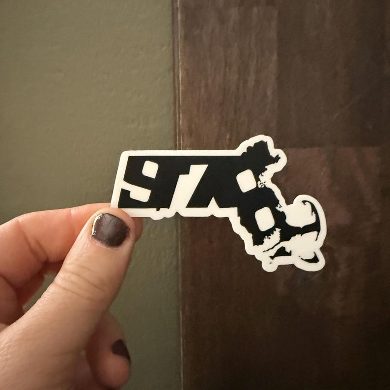 Massachusetts Sticker | MA State Sticker | Area Code 508 617 978 ...