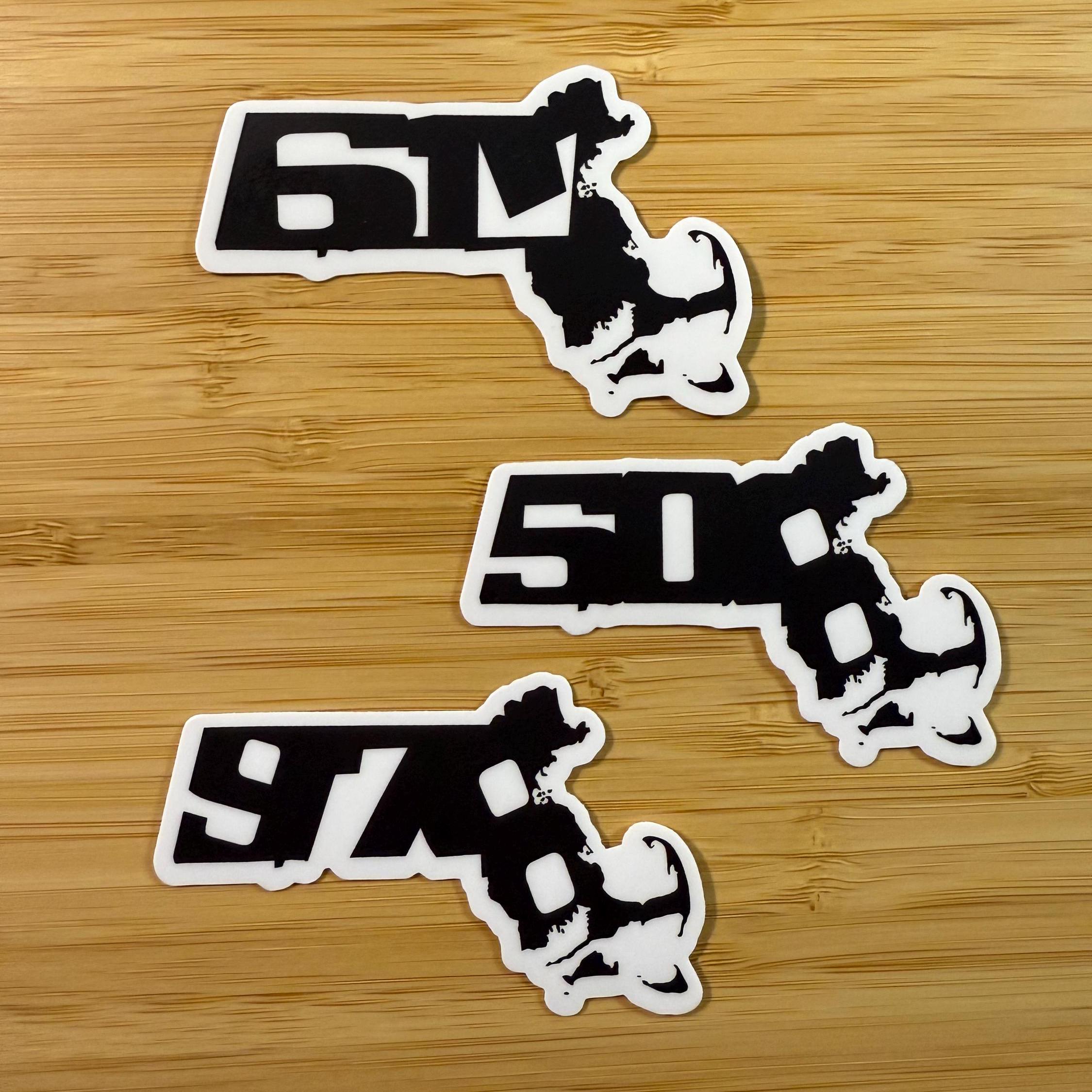 Massachusetts Sticker | MA State Sticker | Area Code 508 617 978 ...