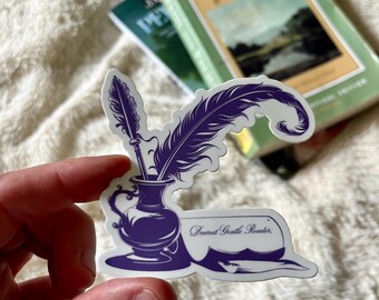 Bridgerton Sticker,  Lady Whistledown Vinyl Decal: Water bottle, Kindle, Laptop Sticker