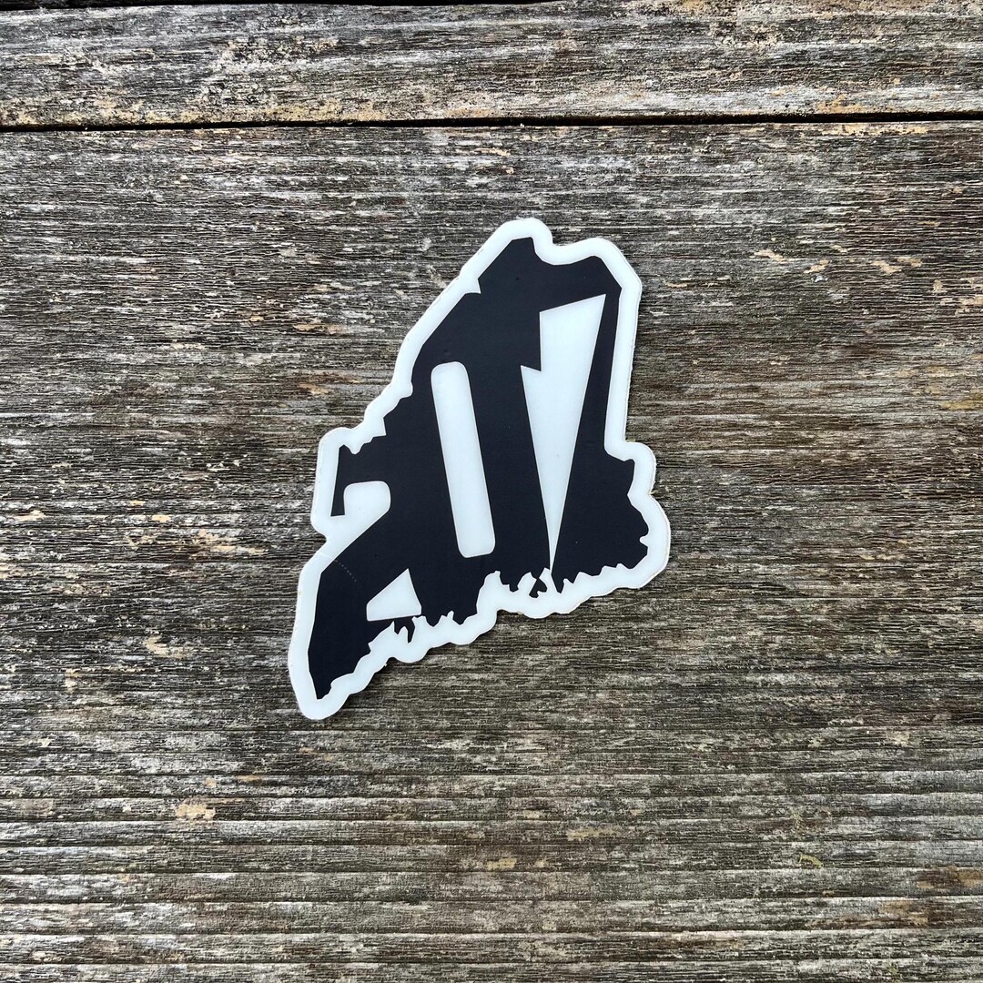 207 Maine State Area Code Sticker: Water Bottle, Kindle, Laptop Sticker ...