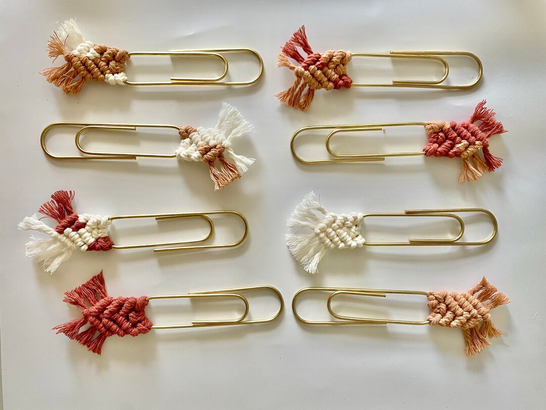 Macrame Paperclip. Macrame Bookmark. Jumbo Paperclip. . Paper Etsy