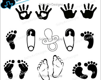 Download Free Baby Feet With Hearts Svg Baby Feet Clipart Dxf Baby Feet Etsy SVG Cut Files