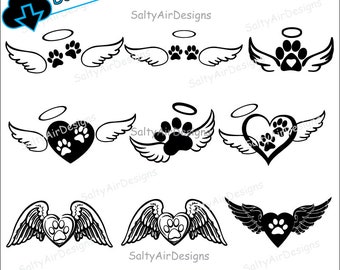 Download Free Dog With Angel Wings Etsy SVG Cut Files