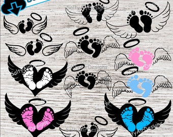 Free Free 329 Baby Feet With Angel Wings Svg SVG PNG EPS DXF File