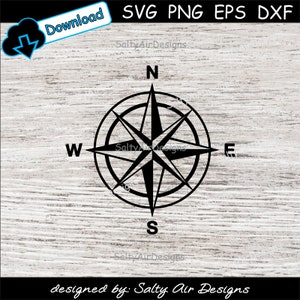 Fancy Compass Rose - Silhouette - Scrapbook - Vinyl Cutter - Engraving -  SVG design - Craft Files (Digital Download)