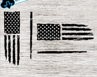 Personalize it - Distressed American Flag Digital Cut File  - Digital Files - Flag SVG - DXF - Flag EPS - png - Custom Flag Vector Clipart