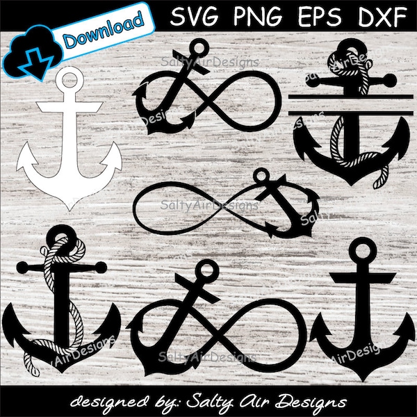 Anchor Digital Cut Files Bundle - Digital Files - Anchor SVG - Anchor DXF - Anchor EPS - Anchor png - Vector Anchor - Anchor Clipart