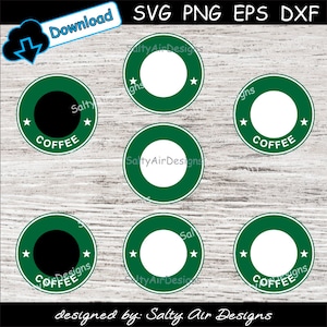 Coffee svg - svg – Coffee Template svg – Coffee clipart –  eps, png, dxf, svg, sublimation, cricut, vinyl, coffee circle