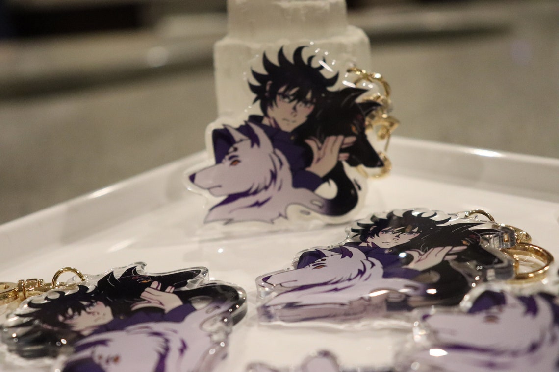 Megumi and Demon Dogs Acrylic Charm | Etsy
