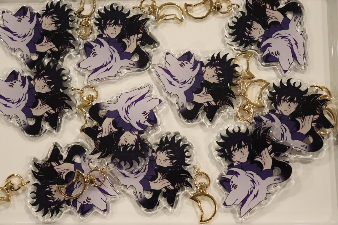 Megumi and Demon Dogs Acrylic Charm | Etsy
